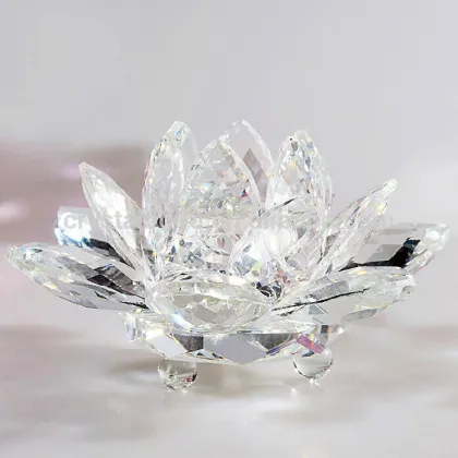 Wholesale Crystal lotus flower k9 crystal color lotus flower
