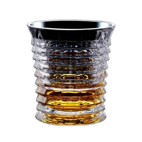 Customized wholesale creative pattern diamond whisky glass