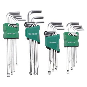 Wholesale 9-Piece L-Shaped Wrench Set: Matte Chrome Plated Hexagon Sockets