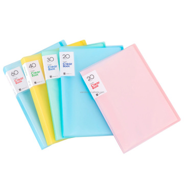 Red A4 Size Durable Waterproof Office Business File Storage Folder with 60 Transparent Pockets