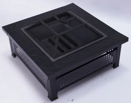 Outdoor Square Slate Fire Pit