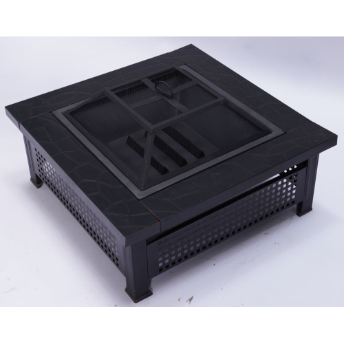 Outdoor Square Slate Fire Pit