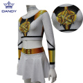 Wite en gouden sublimeare cheeruniformen