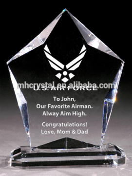 new design crystal trophy award as the gift for the winner MH-J0057