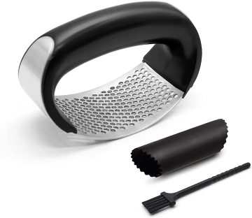Stainless Steel Garlic Press with Plastic Handle - High Quality Top Seller
