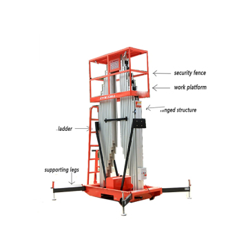12m Electric Hydraulic Vertical Aluminum Alloy Double Mast Lift Platform: Features, Benefits, and Applications