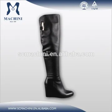 Leather over the knee women hidden heel boots