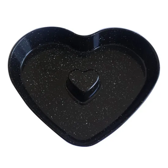 Black color heart shape cake mold baking pans