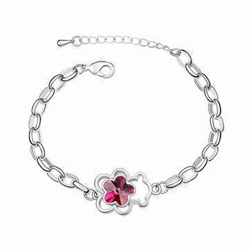 Gemstone Bracelet, Swarovski Elements, OEM Orders are Welcome