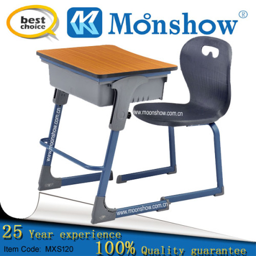 Einstellbare Höhe Schule Möbel einzelne Schüler Schreibtisch mit Stuhl