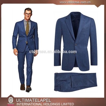 High Quality Notch Lapel Super Fine Wool Men Slim Suit