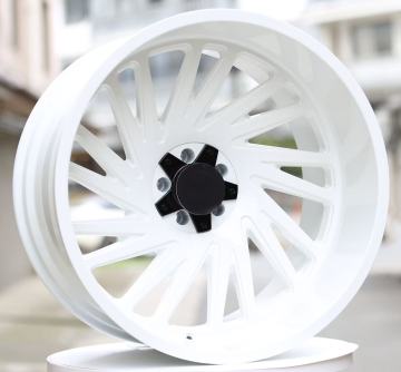Bright white fully painted 24-inch wheel rim