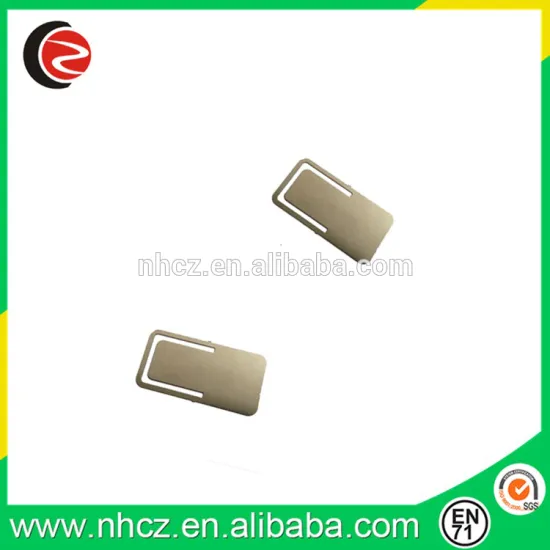 Square metal bookmark