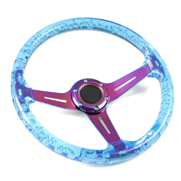 JDM 14inch Acrylic Bubble Racing Sport Car Steering Wheel