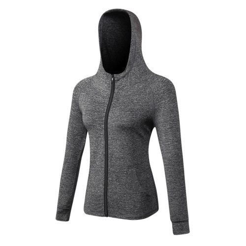 Chaqueta de entrenamiento de yoga ligera con cremallera completa