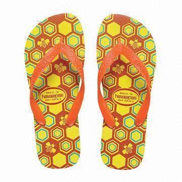 Women's Hawaiians Rubber Flip-flops, Fashionable Design, PVC Strap and Rubber Sole