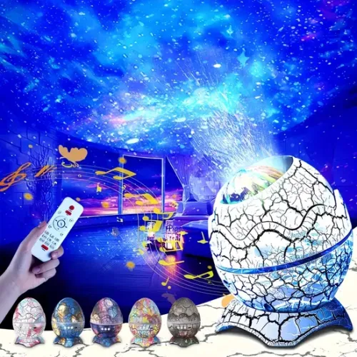 Белый шум Bluetooth Dinosaur Egg Star Projection Lamp