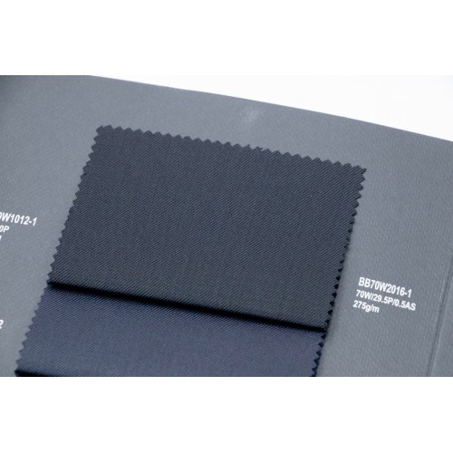 Black 70% Wool Fabric