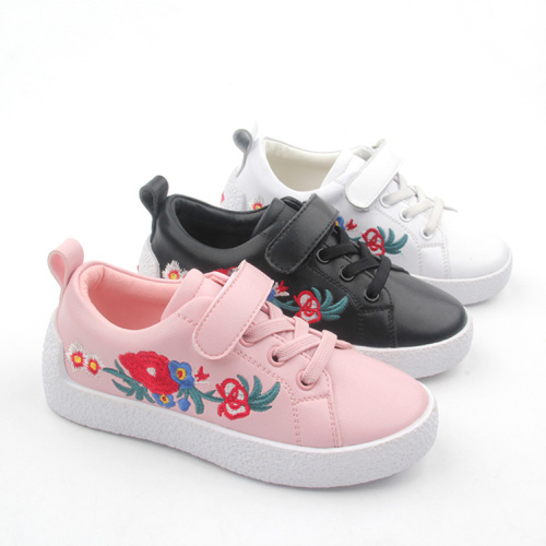 Black Casual Children Shoe Pink And Black And White Casual Shoes Factory