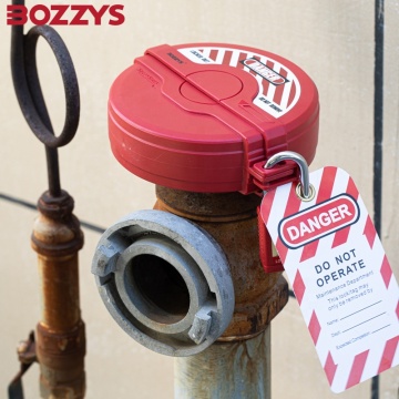 BOZZYS Rotating Foldable Gate Valve Lockout with 3 Padlocks for Handwheel Diameters 127mm to 165mm