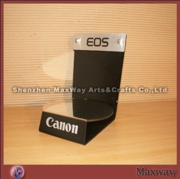 Hot bending black acrylic Phone/camera/MP3 display Holder/stand with logo