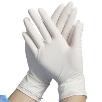 Examen gants de latex blancs jetables médicaux