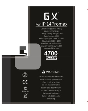 GX for Apple 14Promax with high capacity battery