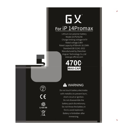 GX az Apple 14Promax -hoz, nagy kapacitású akkumulátorral