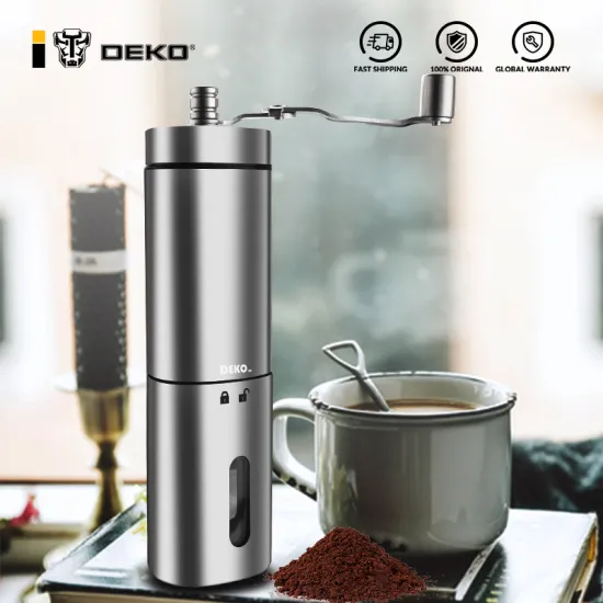 DEKO Hand Manual Coffee Portable Grinder Adjustable Ceramic Coffee Bean Mill Stainless Steel Kitchen Mills Tools