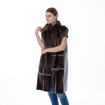 Jaqueta de cashmere moda mink
