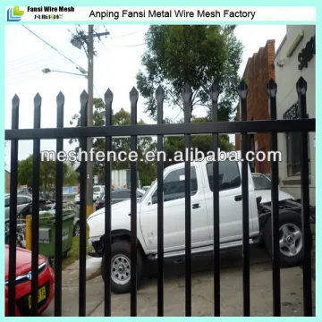 2.5m width spear top two beam steel fence