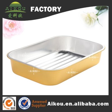 Latest high quality 3300ml rectangular large aluminum foil food container