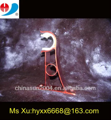 Red aluminum bracket for curtain rod