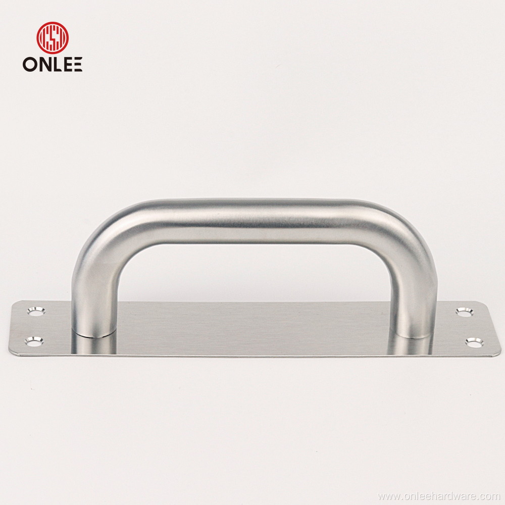 Stainless steel plate big handle with arcuate handle