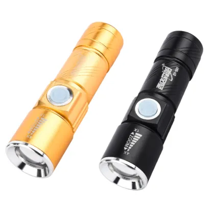 Small Body Aluminum USB Charging LED Gift Flashlight Torch