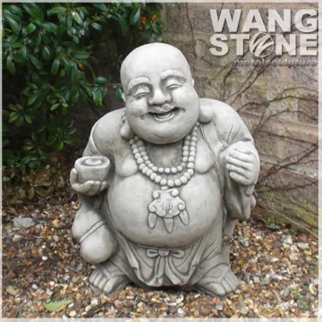 Chinese Stone Laughing Buddha Statue
