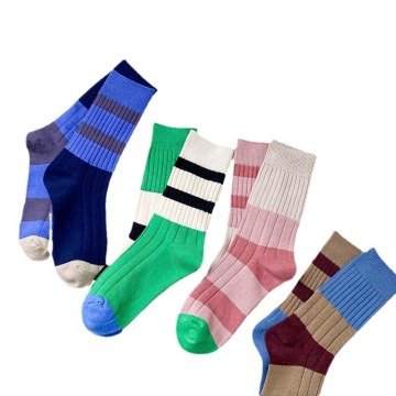 Couple Fashion Socks Unisex Crew Socks Xiangyi Stripe Cotton