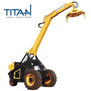 China Factory Titanhi Wheel Sugarcane Grab Loader With Steering Grab