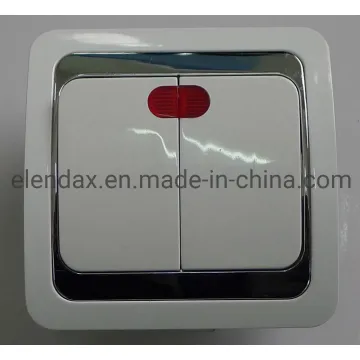 Двухклавишный переключатель с керамическим или пластиковым основанием