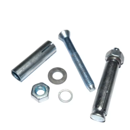 Construção de segurança em aço com âncora em cunha para concreto