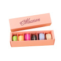 scatola di imballaggio per macarons con cassetto da 6 pacchi macaron personalizzata