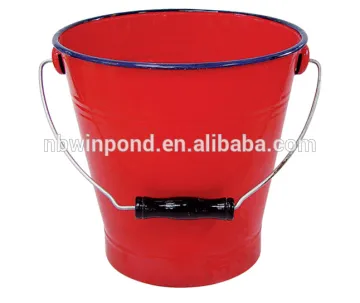 Red colour with different sizes iron cast watering bucket