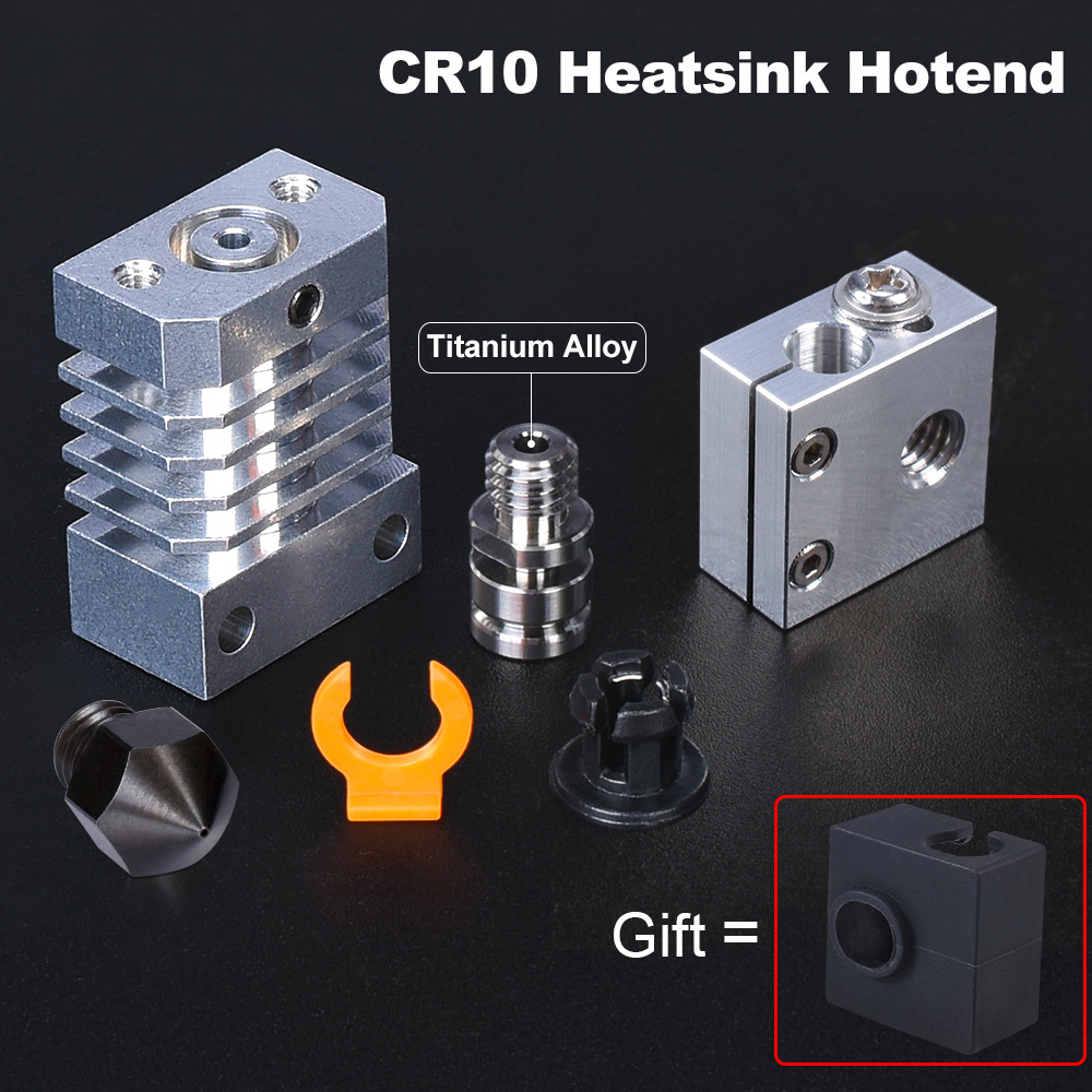 CR10 Hotend Heat Break Titanium Block Swiss CR10 Heatsink 3D Printer Parts For CR-10 Ender 3 Upgrade Kit MK8 Nozzle J-Head