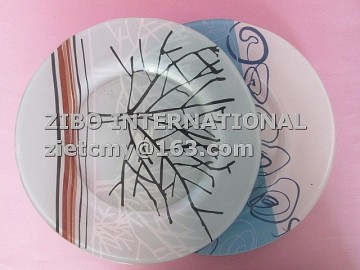 cheap bulk glass plates for decoration with customized logo
