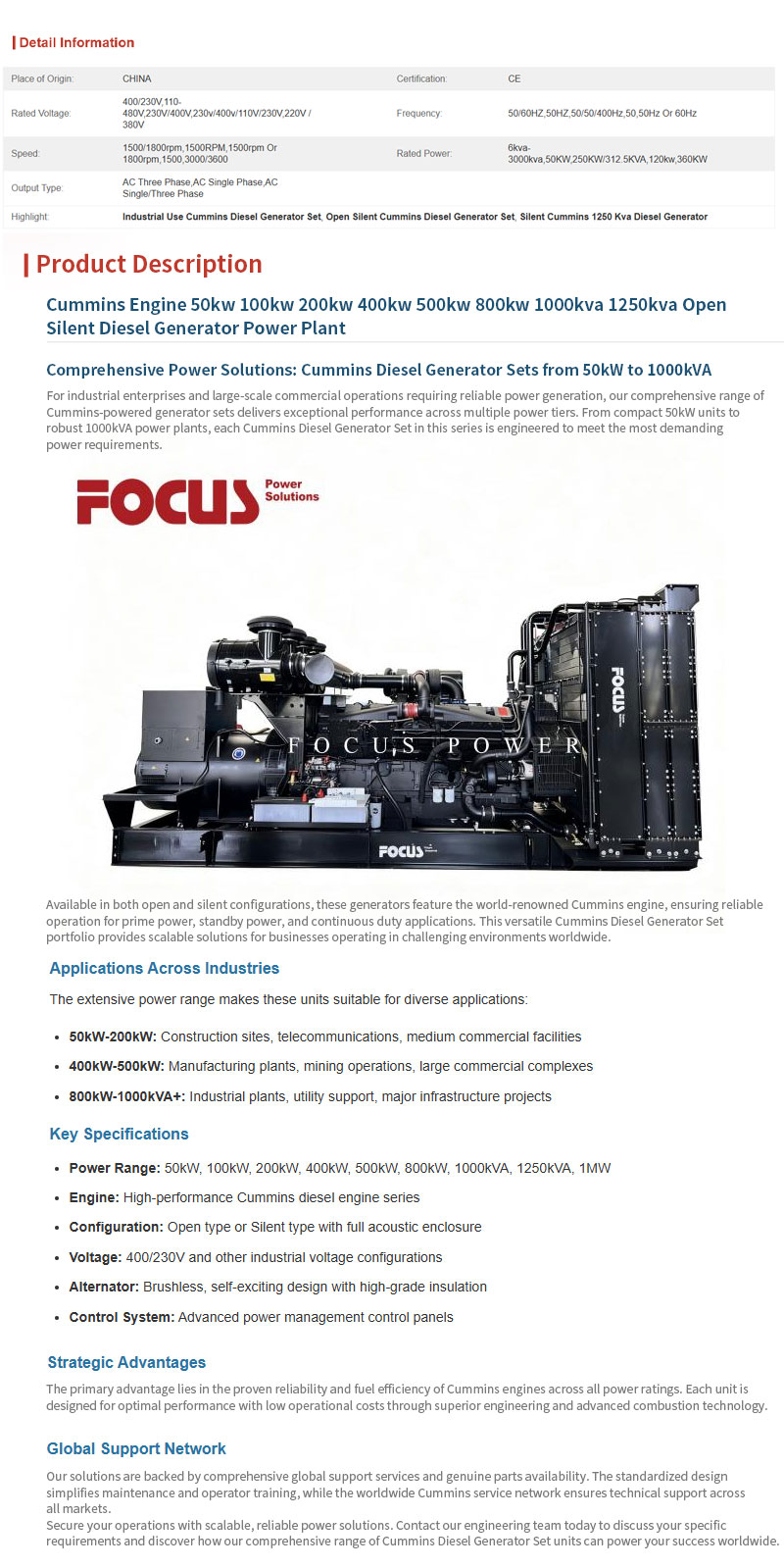 Open-Silent-CUMMINS-Diesel-Generator-Set-50kw