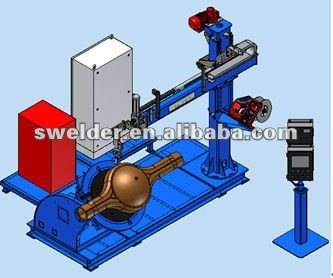 Special automatic welding machine for rear cover of axle housing welding rod production line