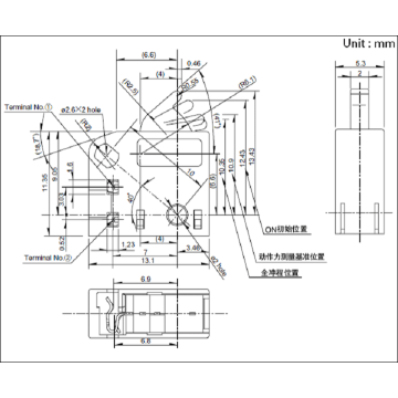 Công tắc của thiết bị đầu cuối kết nối ổ cắm