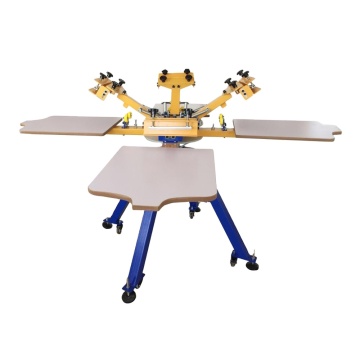 4 Color 4 Station T-Shirt Screen Printing Machine Price