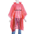 Recyclable Hood pe ladies rain poncho with logo