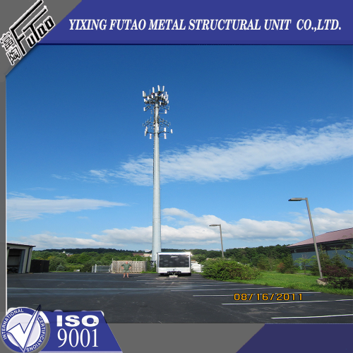 Polygonal Pole With Cctv Camera Mast Column